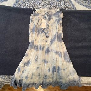 Blue tie dye dress